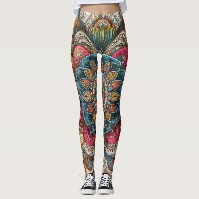 Bohemischer Stil Leggings (Vorderseite)