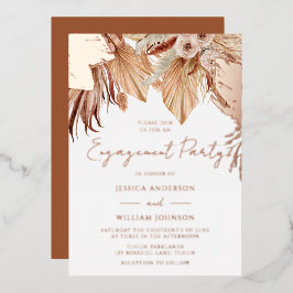Bohemischer Traum florale Engagement Partei Rose G Folieneinladung