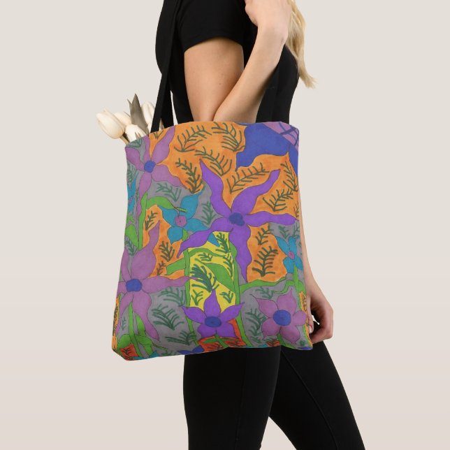 Bohemischer Violettgarten Tasche (Von Nahem)