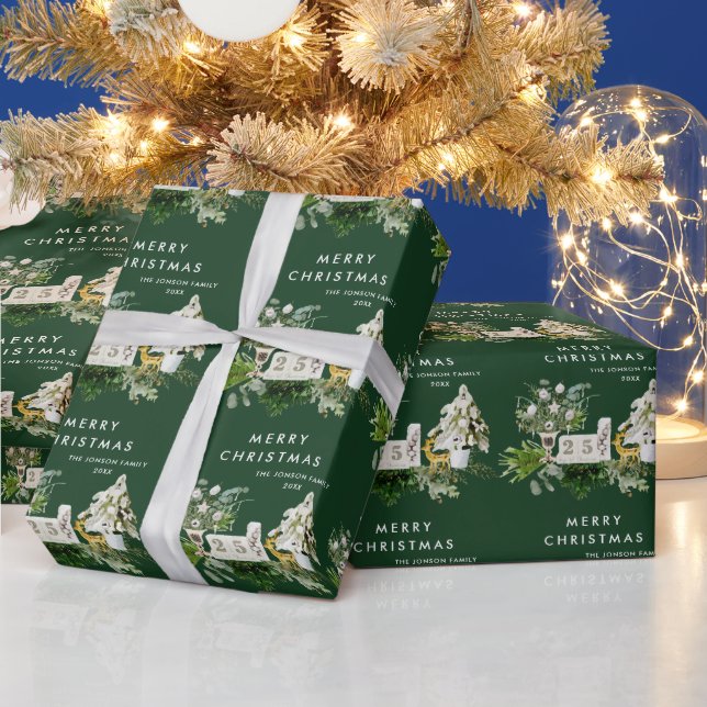 Bohemischer Weihnachtskalender Geschenkpapier (Feiertage)