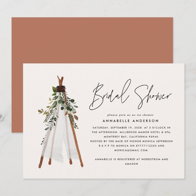 Bohemischer zeitgenössischer Teepe botanischer Som (Vorne/Hinten)