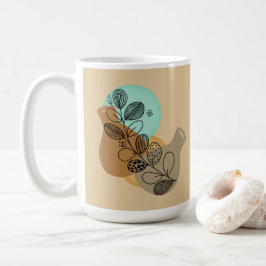 BOHEMISCHES ABSTRAKTES MINIMALISTISCH MIT SCHWARZL KAFFEETASSE