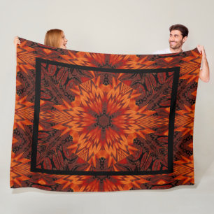 Bohemisches afrikanisches Daisy-Muster Vibranly Co Fleecedecke