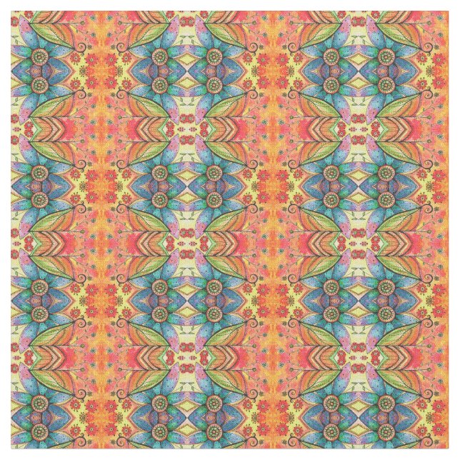 Bohemisches Art-Gewebe Stoff (Nahaufnahme)