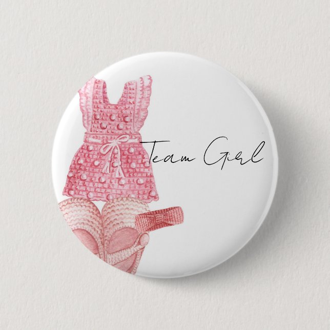 Bohemisches Baby Clothes Team Girl Gender Button (Vorderseite)