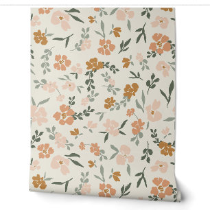 Bohemisches Beige (Rosa, Grün, Beige) Tapete