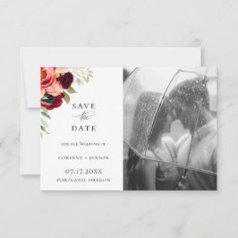 Bohemisches Bloom-Foto Save the Date Ankündigung