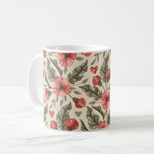 Bohemisches Blumenmuster Kaffeetasse