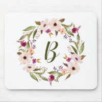 Bohemisches Blumenmuster-Monogramm