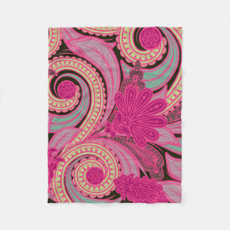 Bohemisches Blumenpaisley Fleecedecke