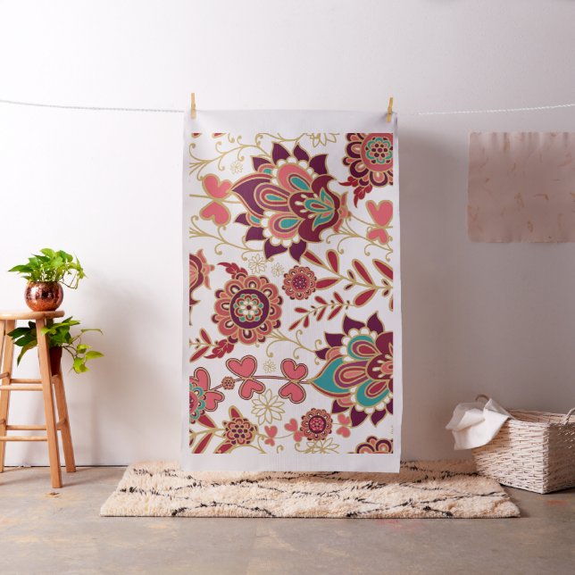 Bohemisches Boho MOD Hippy Chic-Blumen-Muster Stoff (Beispiel)