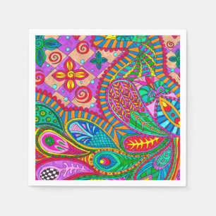 Bohemisches Boho-MOD-Muster Serviette