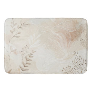 Bohemisches botanisches Blumenmuster Badematte