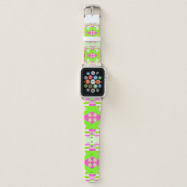 Bohemisches Chintz 71 Pastel Pink Fuchsia Lime Gre Apple Watch Armband