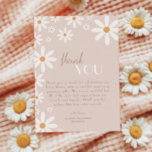 Bohemisches Daisy Baby in Bloom Baby Dusche Dankeskarte