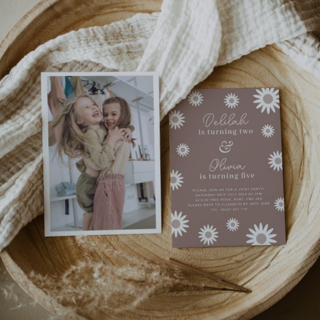 Bohemisches Daisy Foto Gemeinsame Einladung zum Ge (Von Creator hochgeladen)