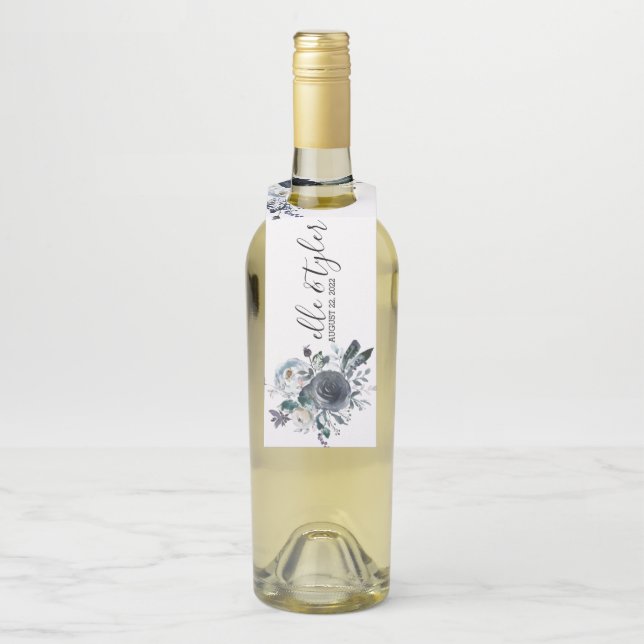 Bohemisches Etikett für Blauweine Flaschenanhänger (Auf Flasche)