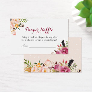 Bohemisches Floral-Baby-Duschkabine-Windeln-Raffel