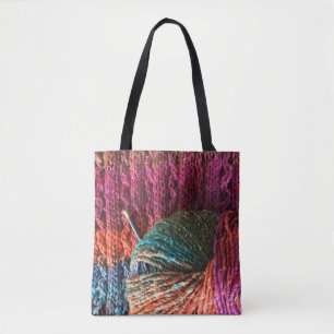 Bohemisches Garn mit dem Stricken Tasche