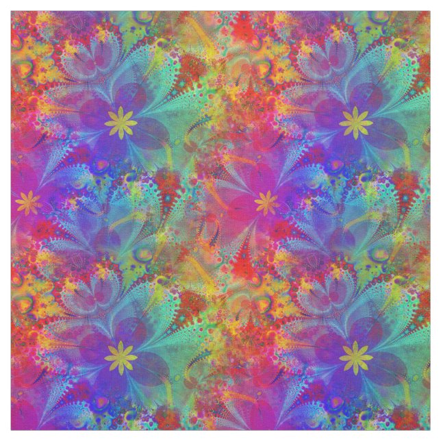 Bohemisches Hippie-Regenbogen-Muster Stoff (Muster)