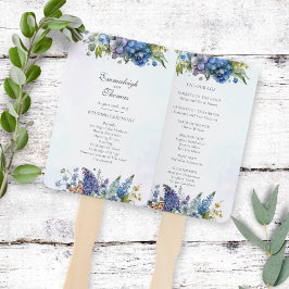 Bohemisches Hochzeitsprogramm für Blaufilder Fächer