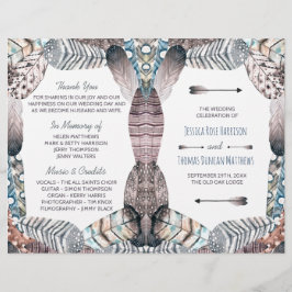 Bohemisches Hochzeitsprogramm für moderne Tribal F