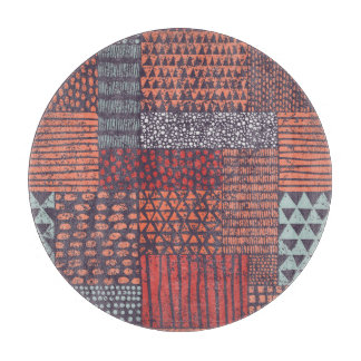 Bohemisches Patchwork: handgezeichnet nahtloses De Schneidebrett