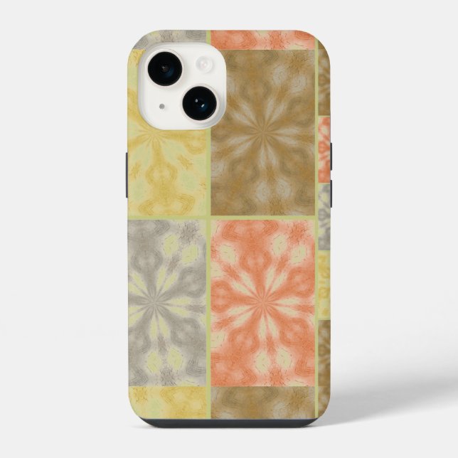 Bohemisches Patchwork iPhone 14 Hülle (Rückseite)