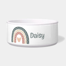 Bohemisches Rainbow Monogram Pet Fütternd