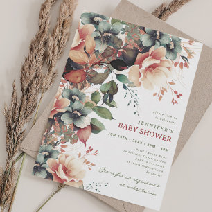 Bohemisches Summer Garden Floral Baby Dusche Party Einladung