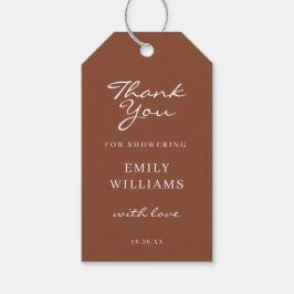 Bohemisches Terracotta Brautparty - Unterstützung Geschenkanhänger