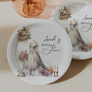 Bohemisches Viktorianisches Hochzeitskleid Tee Bra Pappteller