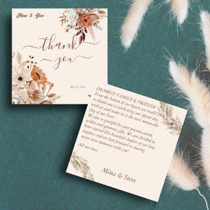 Bohemistische fantastische herbstliche rustikale B Dankeskarte