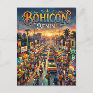 Bohicon Straßen Szene Benin Postkarte