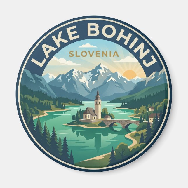 Bohiner See Slowenien Magnet (Vorne)