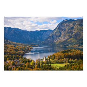 Bohinj-See in Slowenien im Herbst Fotodruck
