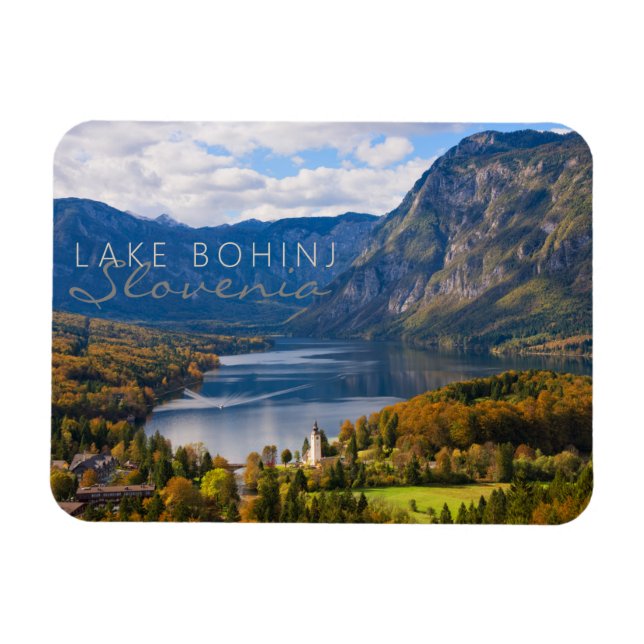 Bohinj-See in Slowenien im Herbst Magnet (Horizontal)