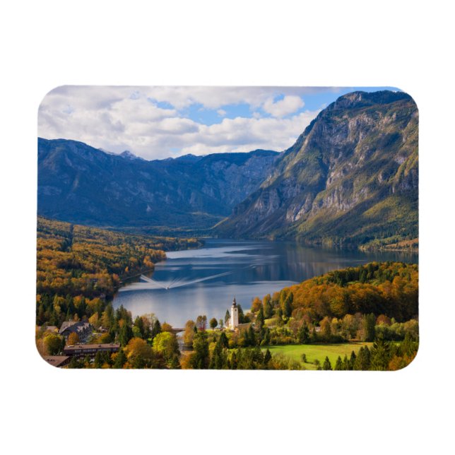 Bohinj-See in Slowenien im Herbst Magnet (Horizontal)