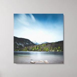 Bohinj-See mit Alpen in Slowenien Leinwanddruck