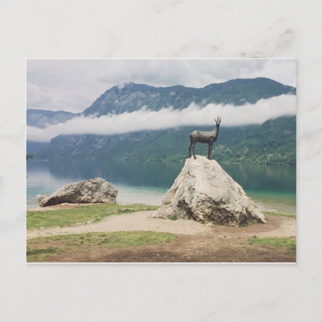Bohinj-See, Slowenisches Zlatorog-Foto Postkarte (Vorderseite)