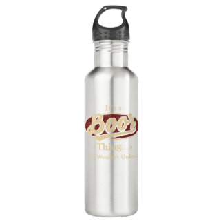Bohlenisolierte Wasserflasche, Boxwasserflasche Edelstahlflasche