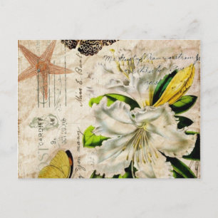 Bohmeian-französischer Botanischer Kunstschmetterl Postkarte