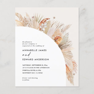 Böhmisch-Terrakotta Pampas Gras Hochzeit