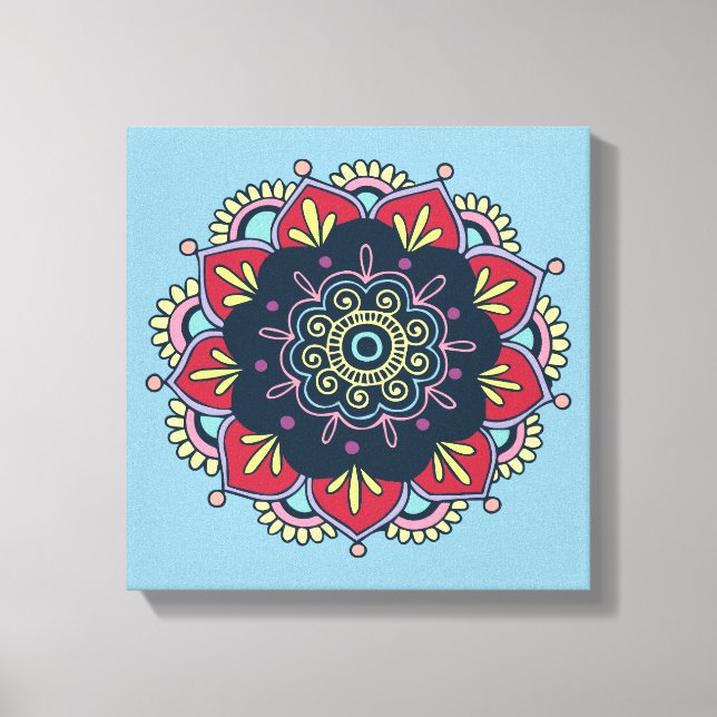 böhmische, blumengeschmückte Leinwand (Vorderseite)