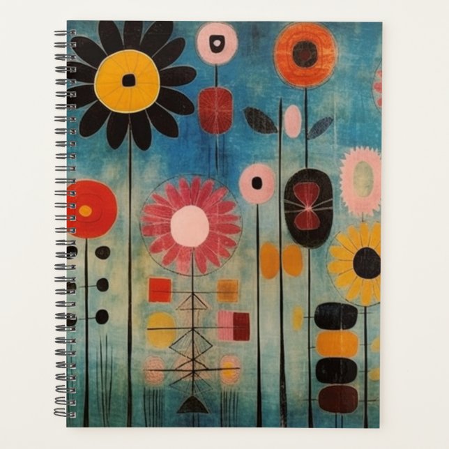 Böhmische bunte Blumen Planer (Vorderseite)