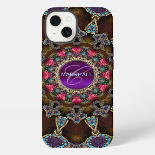 Böhmische Tapisseriekunst-Monogramm iPhone Hülle