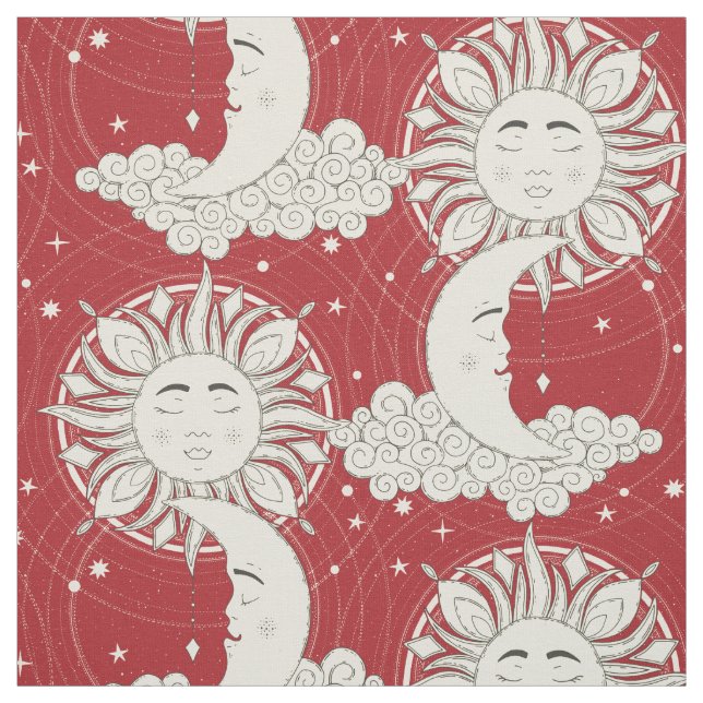 böhmische Träume rot Stoff (Muster)
