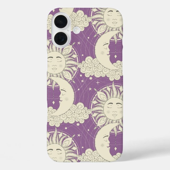 Böhmische Träume violett iPhone 16 Plus Hülle (Rückseite)