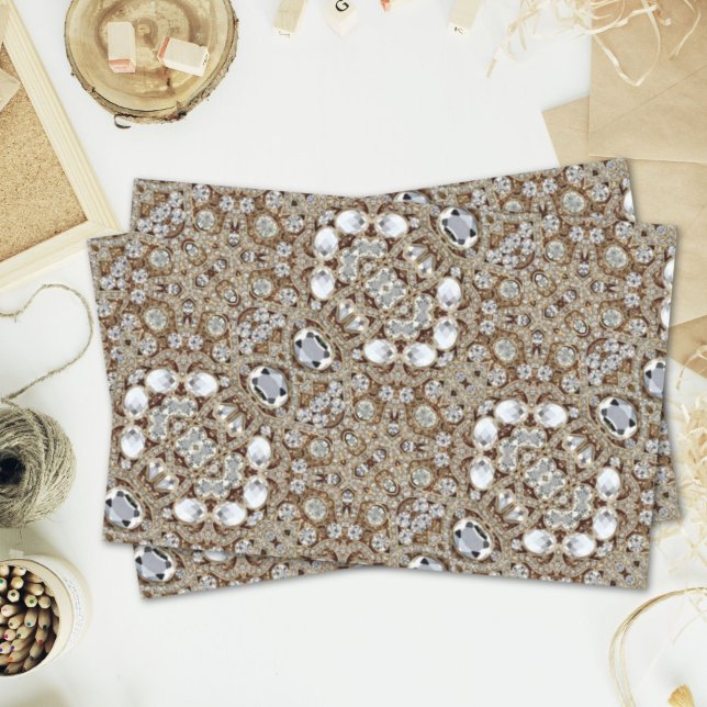 böhmische Vintage Mode silber schwarz und gold Seidenpapier (bohemian vintage fashion silver black and gold tissue paper)