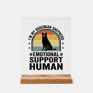 Böhmischer Schäferhund Emotionaler Unterstützungsm Acrylschild